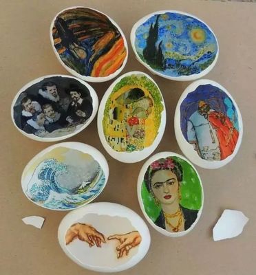 鸡蛋壳里作画 文化创意的精巧演绎